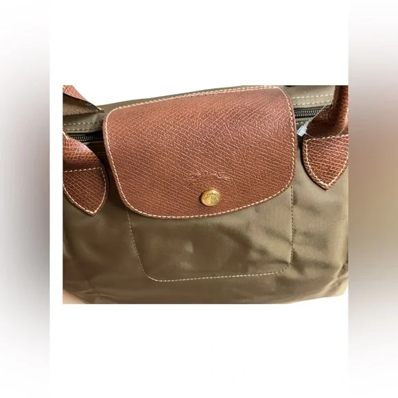 NWOT ⭐️ Longchamp ⭐️ Le Pliage Original Nylon Top Handle Bag – Khaki | Brand New - Picture 9 of 12